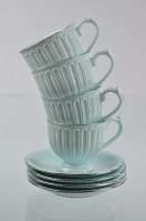 Stack of porcelain tea cups